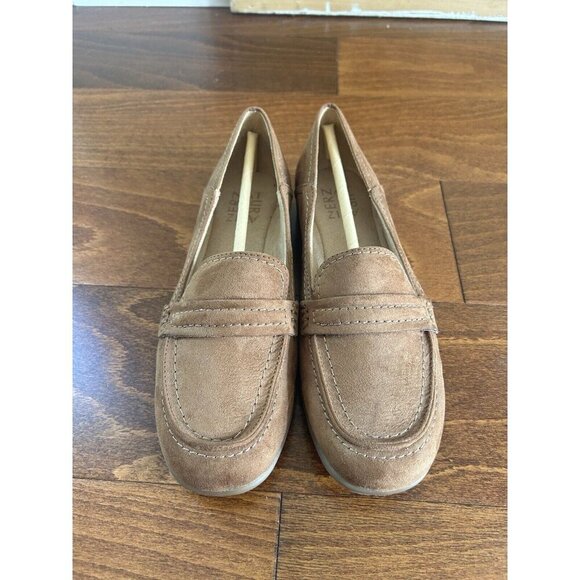 Naturalizer Women's Dannah Slip-On Camel Tan Suede Loafers Flats NEW 6 M - Picture 4 of 6